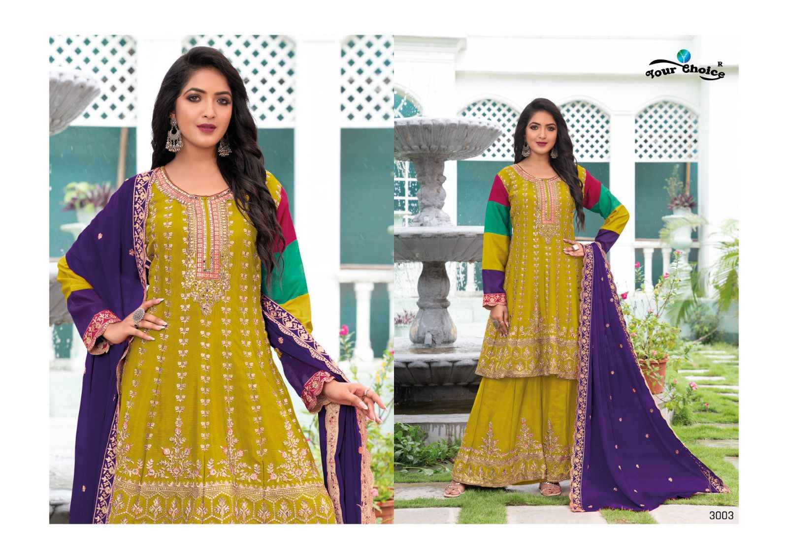 Your Choice Taani Readymade Chinon Dress 4 pcs Catalogue