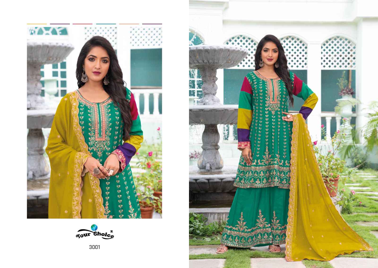 Your Choice Taani Readymade Chinon Dress 4 pcs Catalogue
