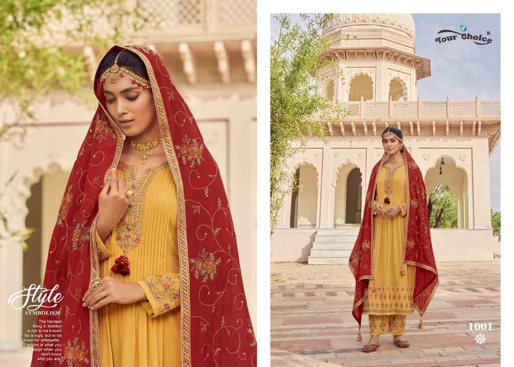 Your Choie Mutiyar Chinon Dress Material 4 pcs Catalogue