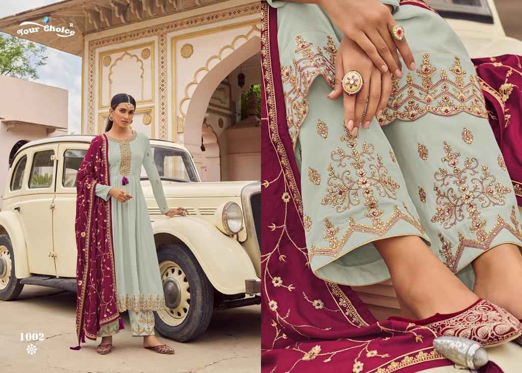 Your Choie Mutiyar Chinon Dress Material 4 pcs Catalogue