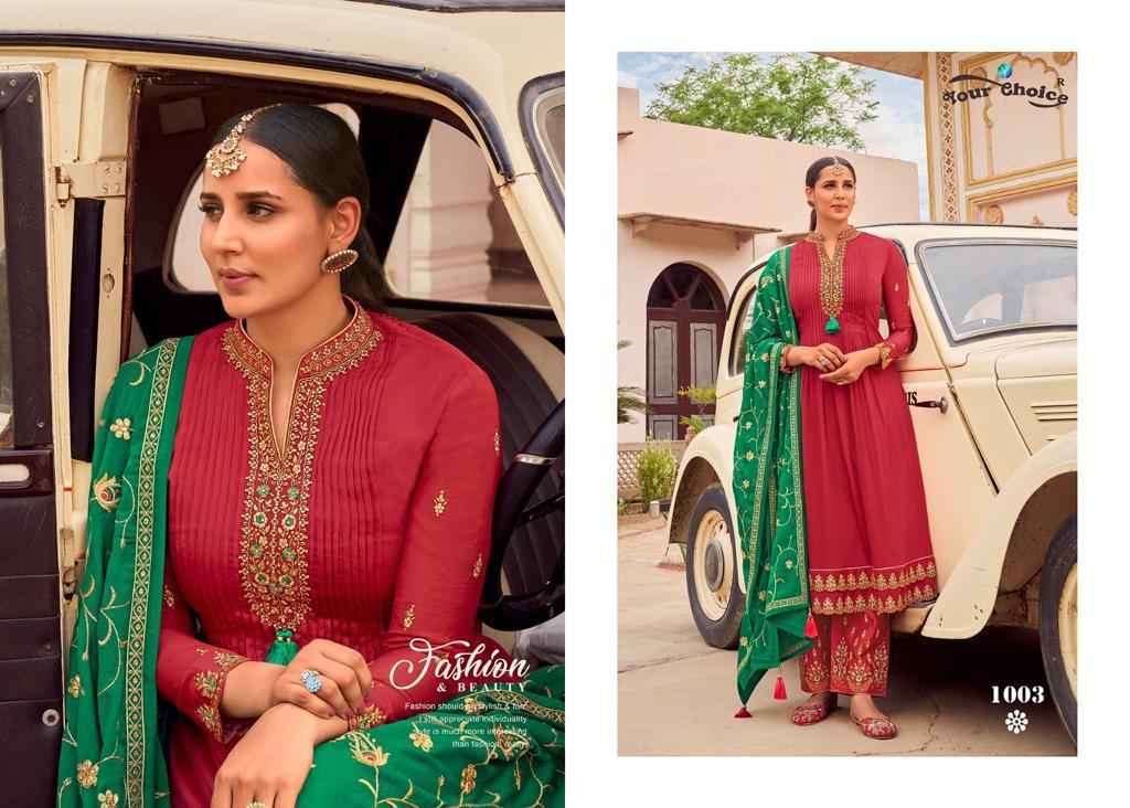 Your Choie Mutiyar Chinon Dress Material 4 pcs Catalogue