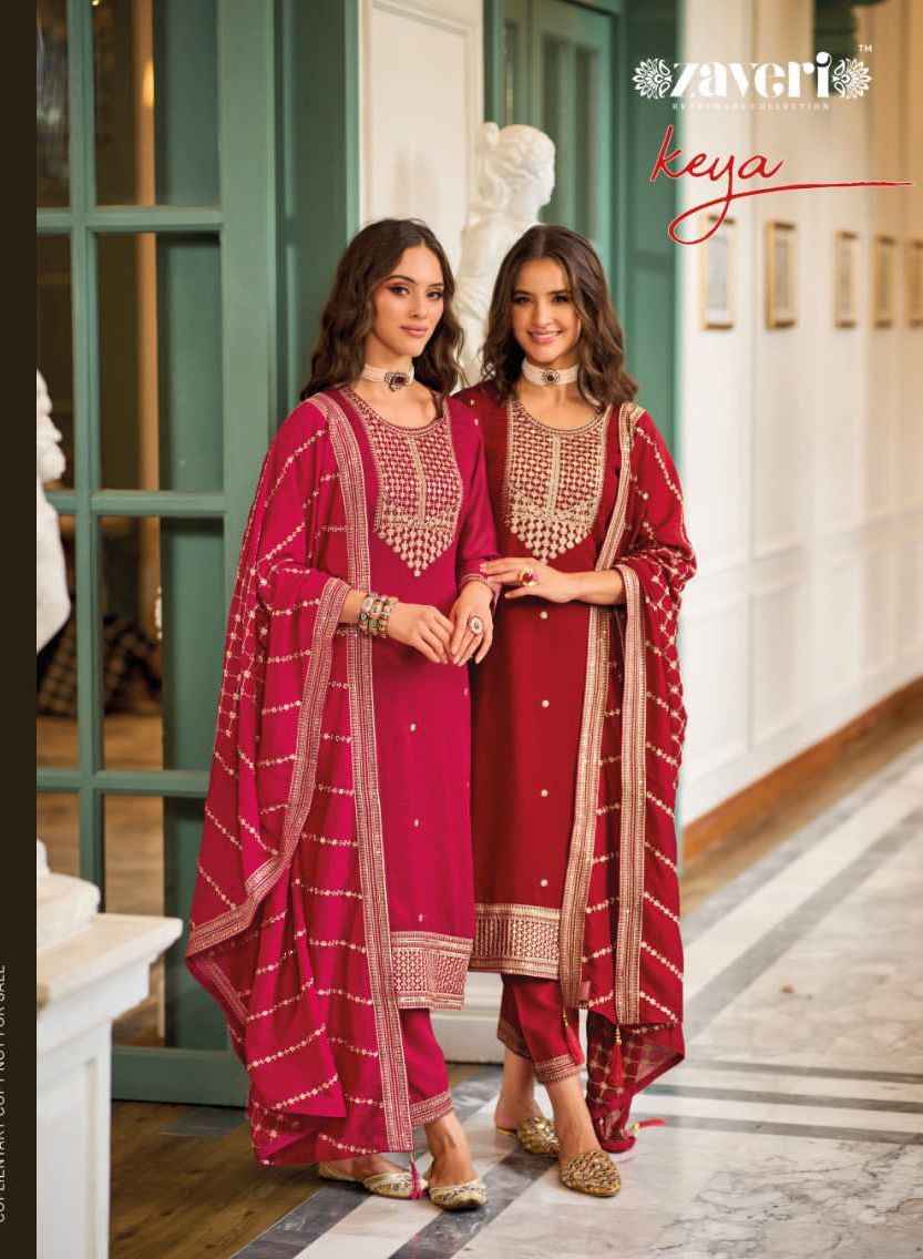 Zaveri Keya Readymade Premium Silk Dress 2 pcs Catalogue