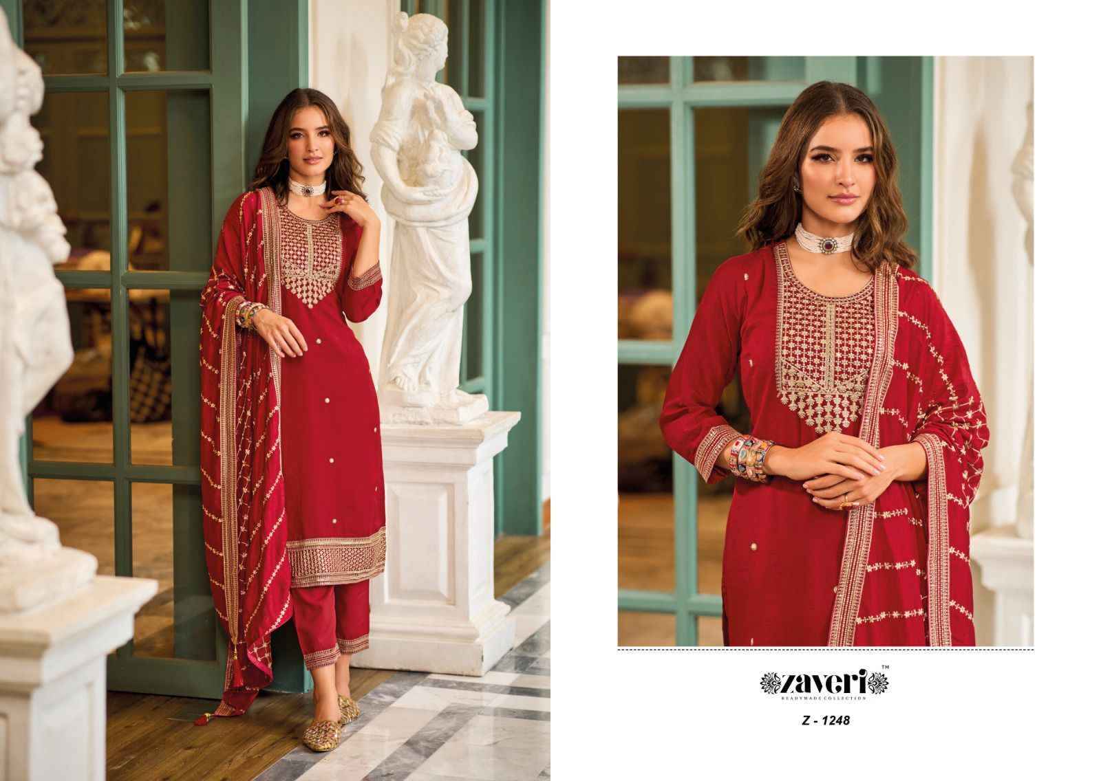 Zaveri Keya Readymade Premium Silk Dress 2 pcs Catalogue