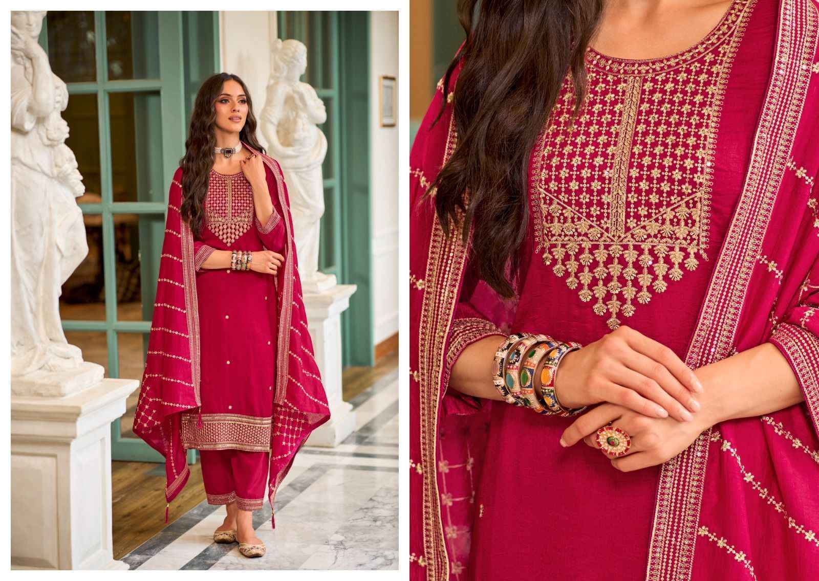 Zaveri Keya Readymade Premium Silk Dress 2 pcs Catalogue