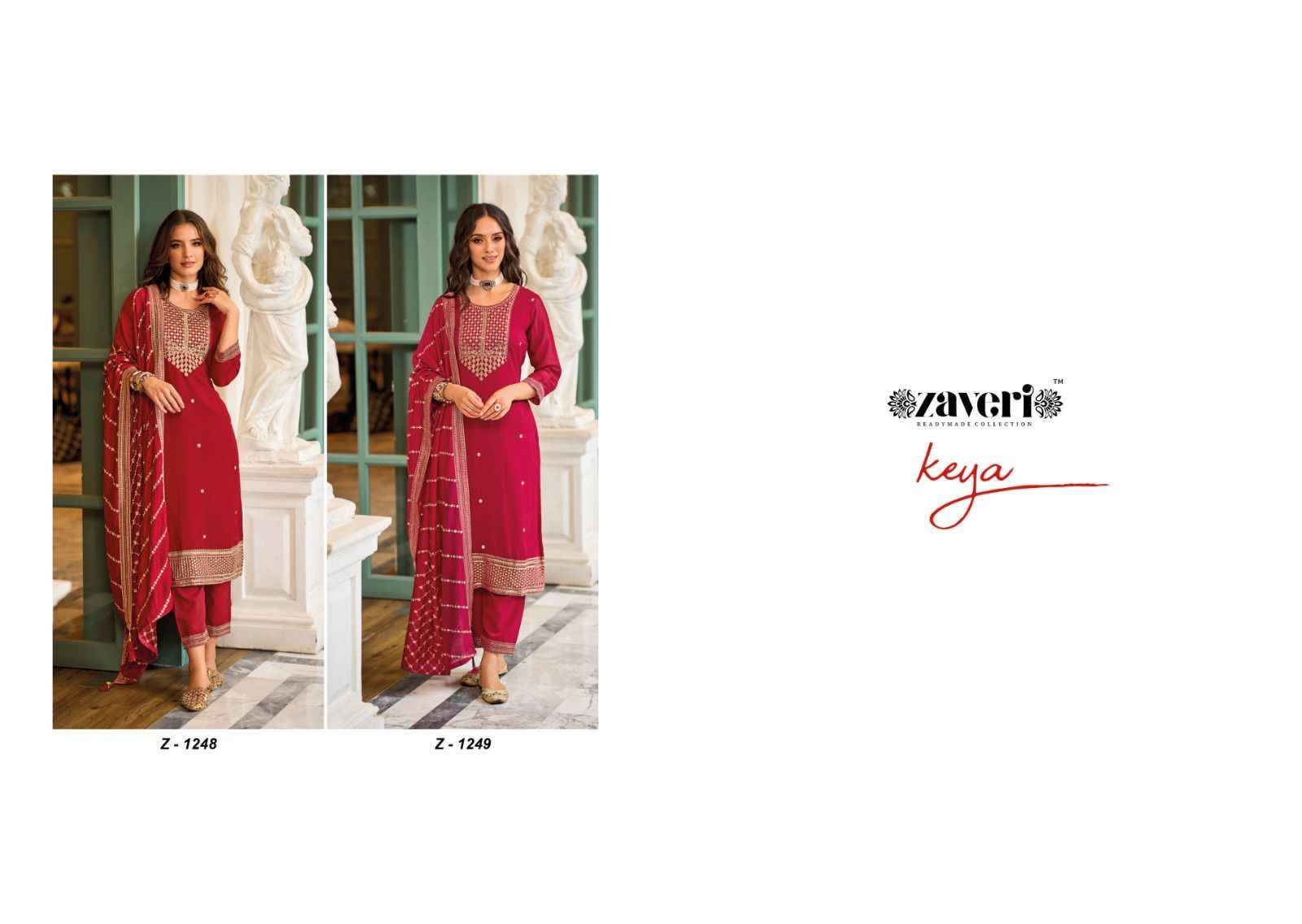 Zaveri Keya Readymade Premium Silk Dress 2 pcs Catalogue