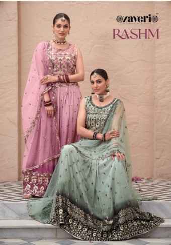 Zaveri Rashm Georgette Silk Lehnga 3 pcs Catalogue