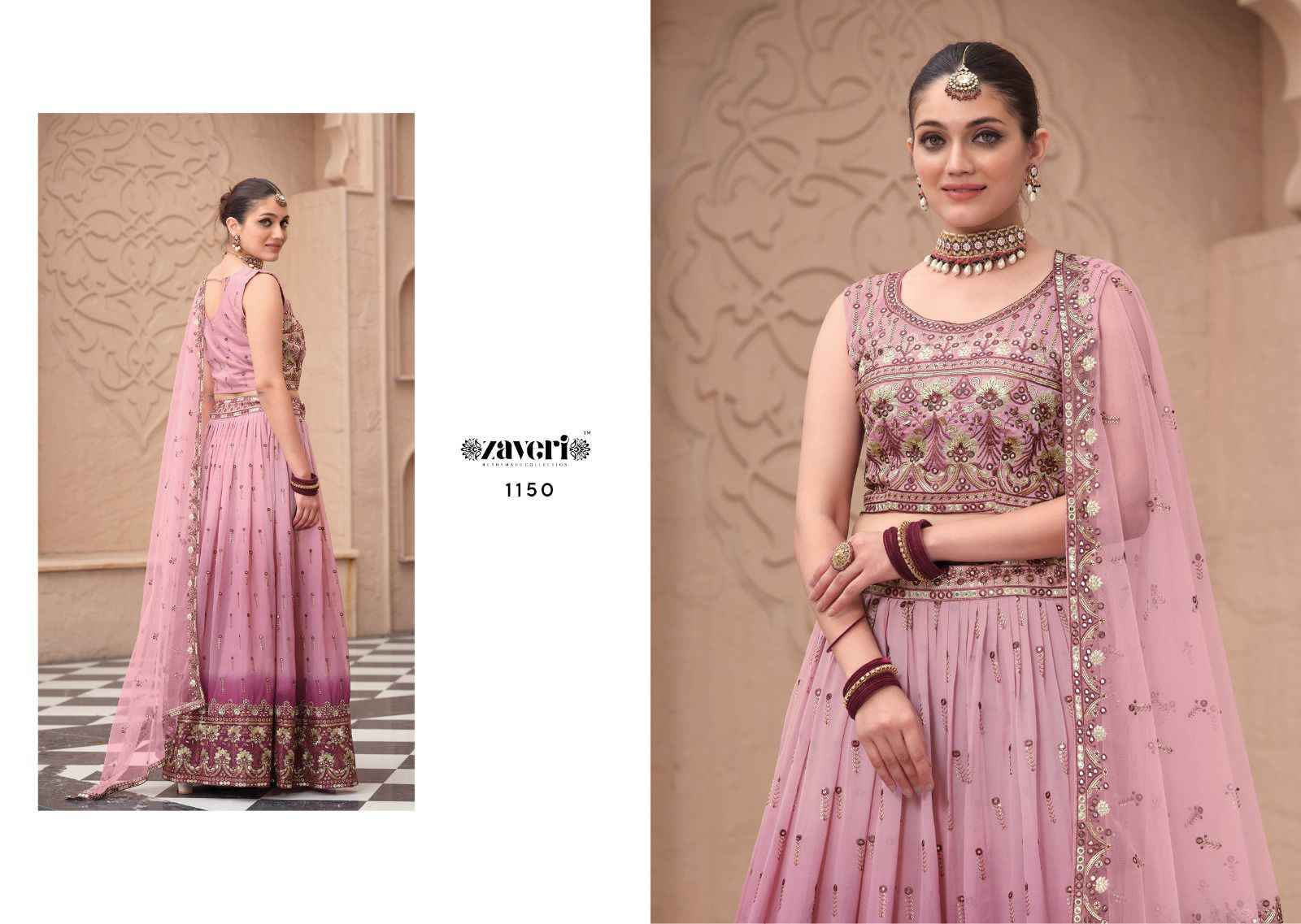 Zaveri Rashm Georgette Silk Lehnga 3 pcs Catalogue