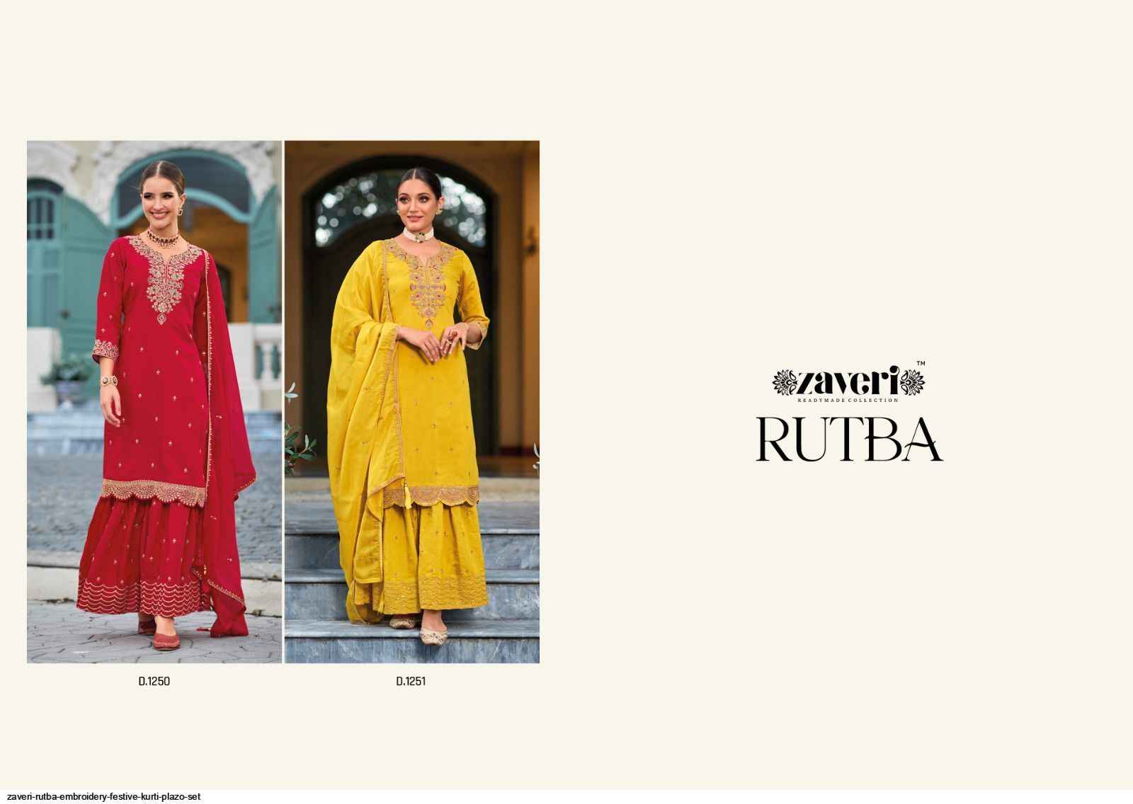 Zaveri Rutba Roman Silk Kurti Combo 2 pcs Catalogue