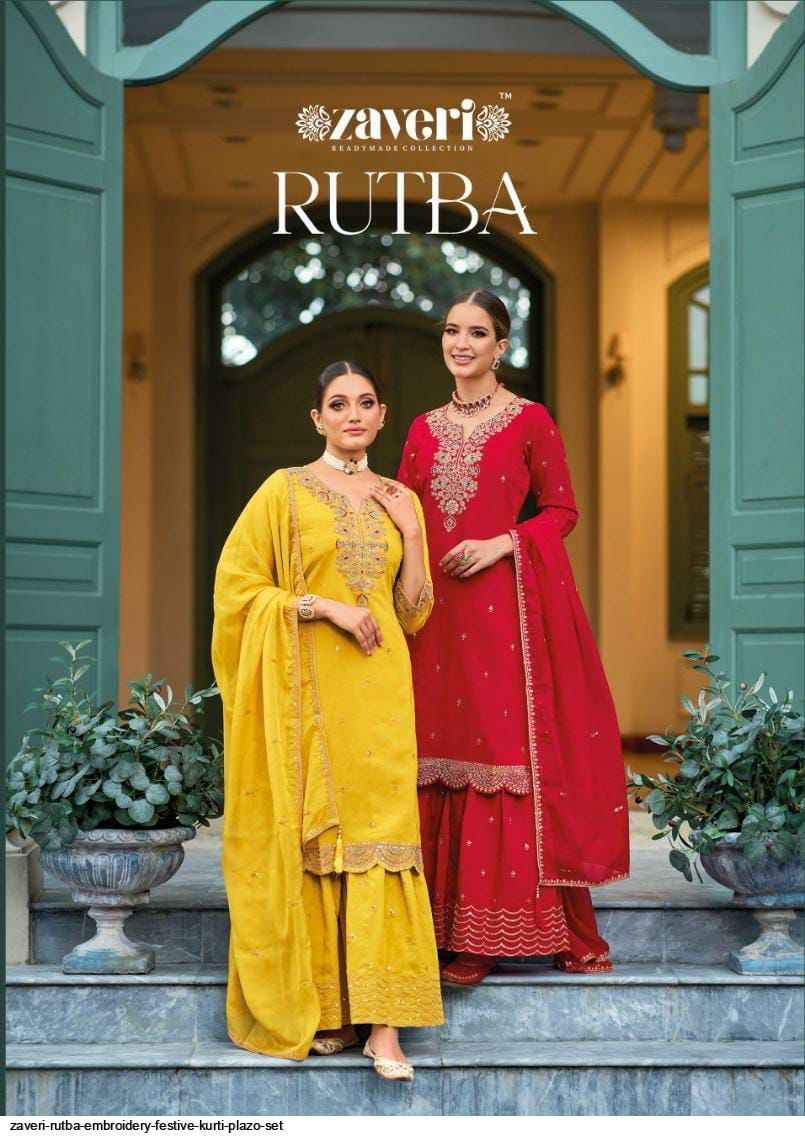 Zaveri Rutba Roman Silk Kurti Combo 2 pcs Catalogue