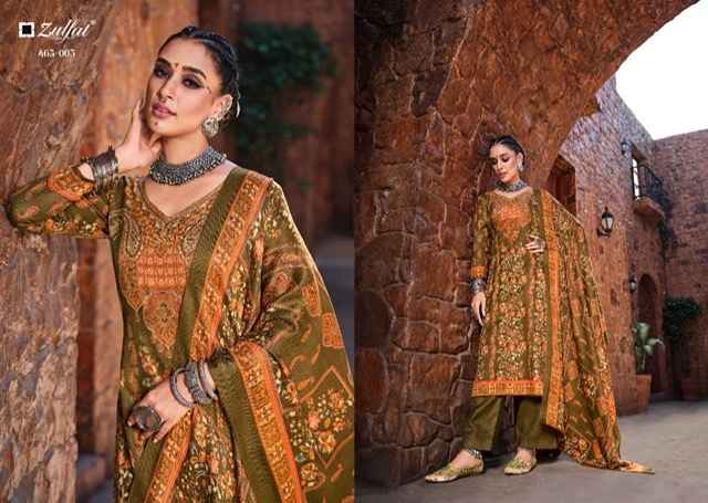 Zulfat Aisha Wool Pashmina Dress Material 10 pcs Catalogue