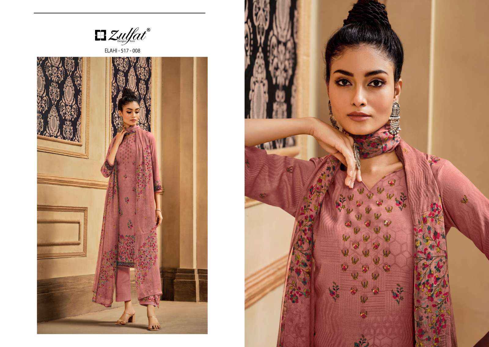 Zulfat Elahi Pashmina Dress Material 10 pcs Catalogue