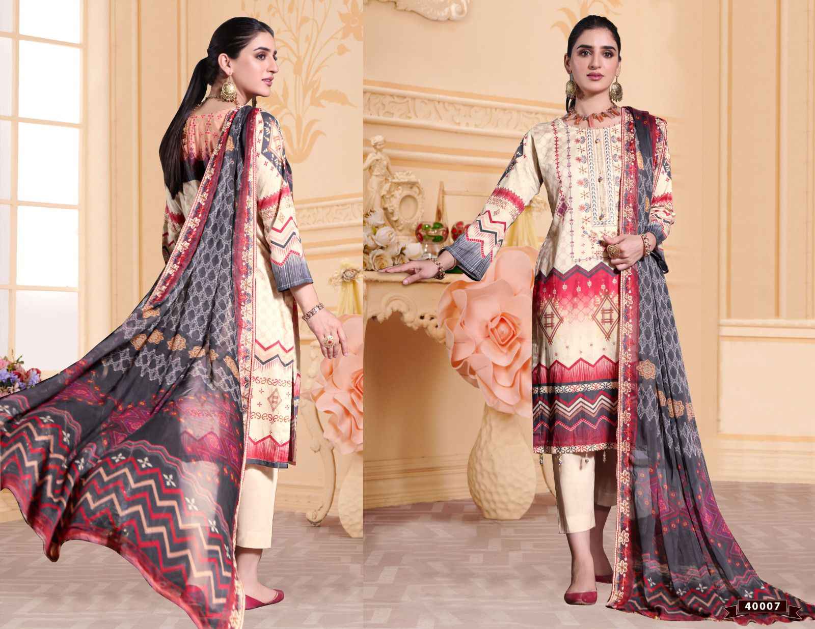 Apna Cotton Razia Sultan Vol 40 Cotton Dress Material 10 pcs Catalogue