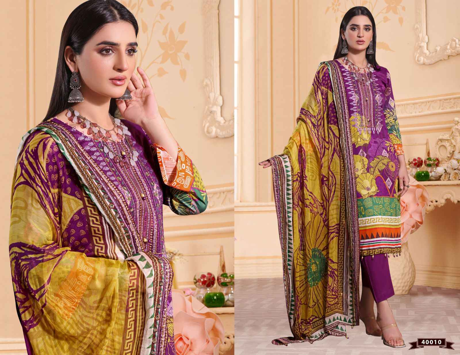 Apna Cotton Razia Sultan Vol 40 Cotton Dress Material 10 pcs Catalogue
