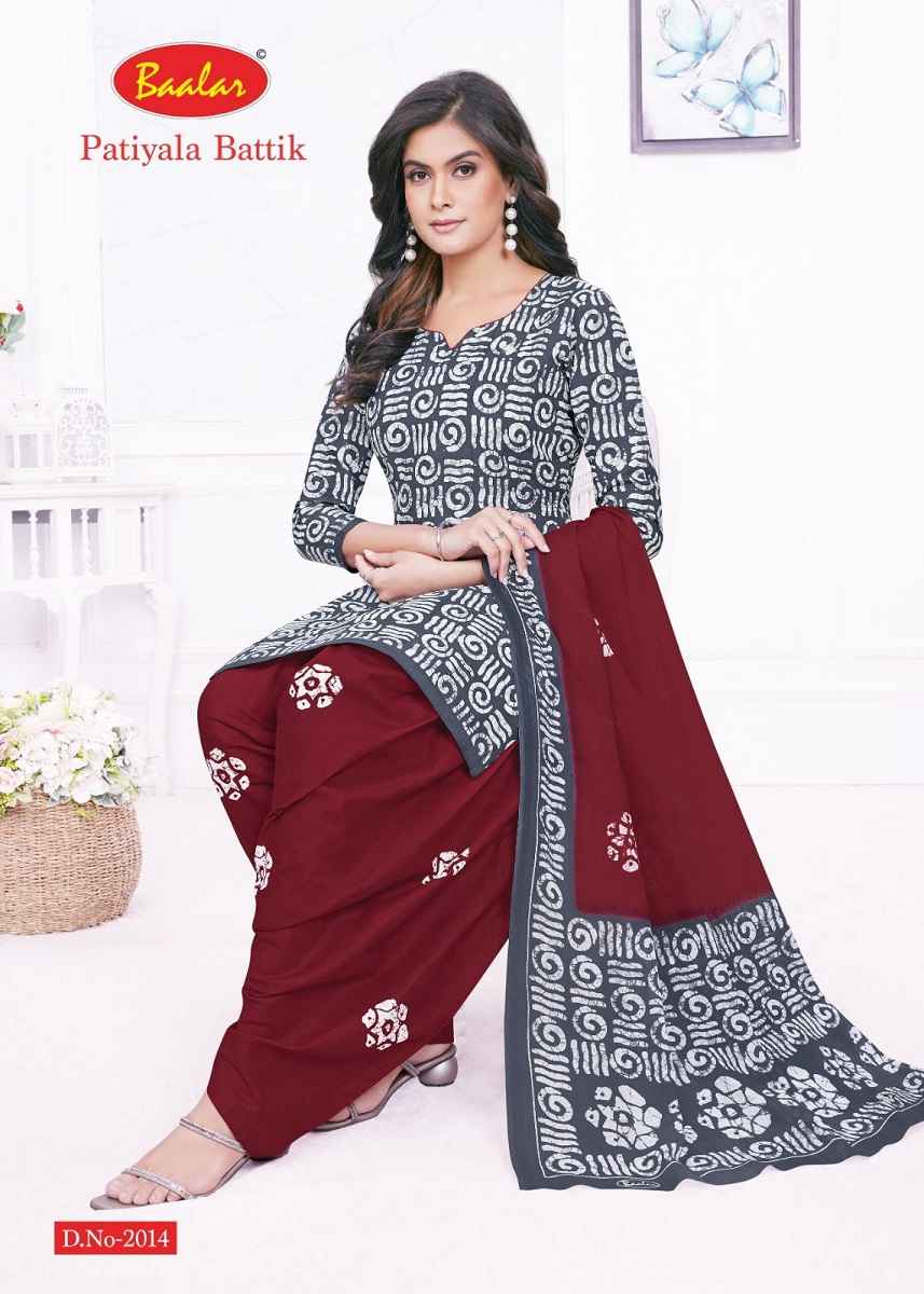Baalar Battik Patiyala Special Vol 2 Cotton Dress Material Wholesale Suits Supplier