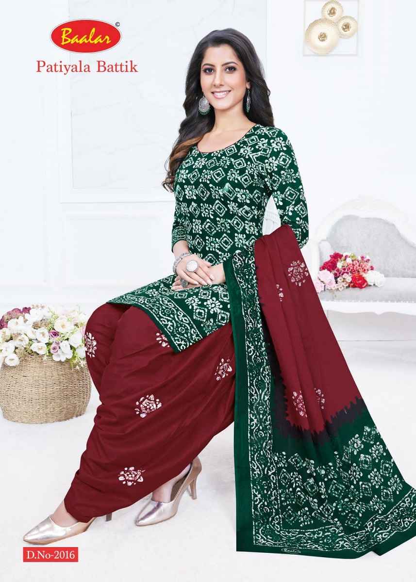 Baalar Battik Patiyala Special Vol 2 Cotton Dress Material Wholesale Suits Supplier