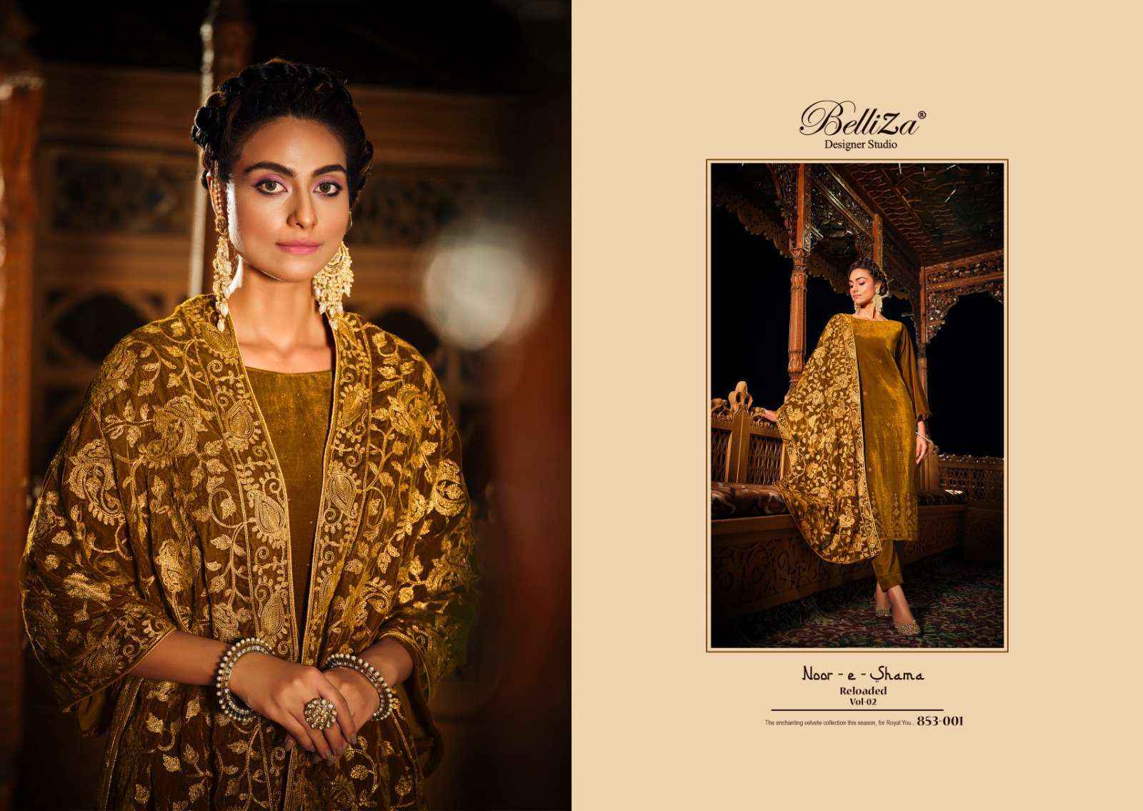 Belliza Noor-E-Shama Reloaded Vol 2 Velvet Dress Material 6 pcs Catalogue