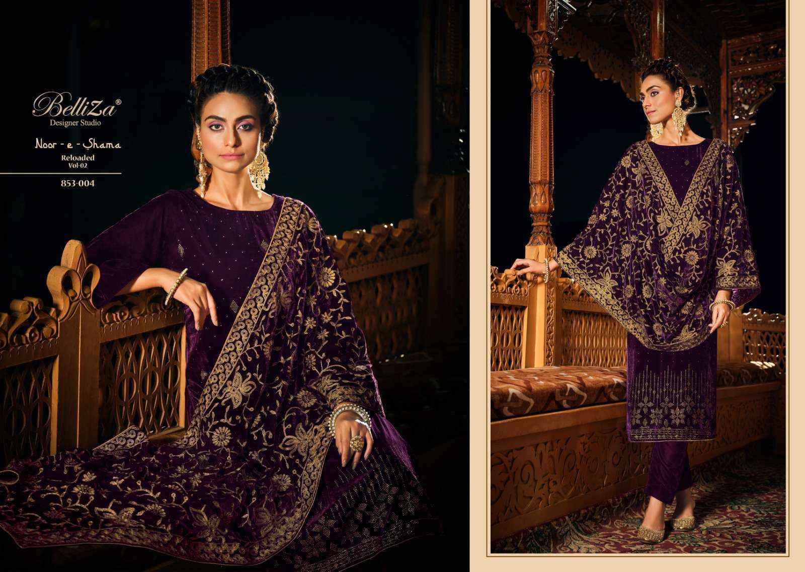 Belliza Noor-E-Shama Reloaded Vol 2 Velvet Dress Material 6 pcs Catalogue