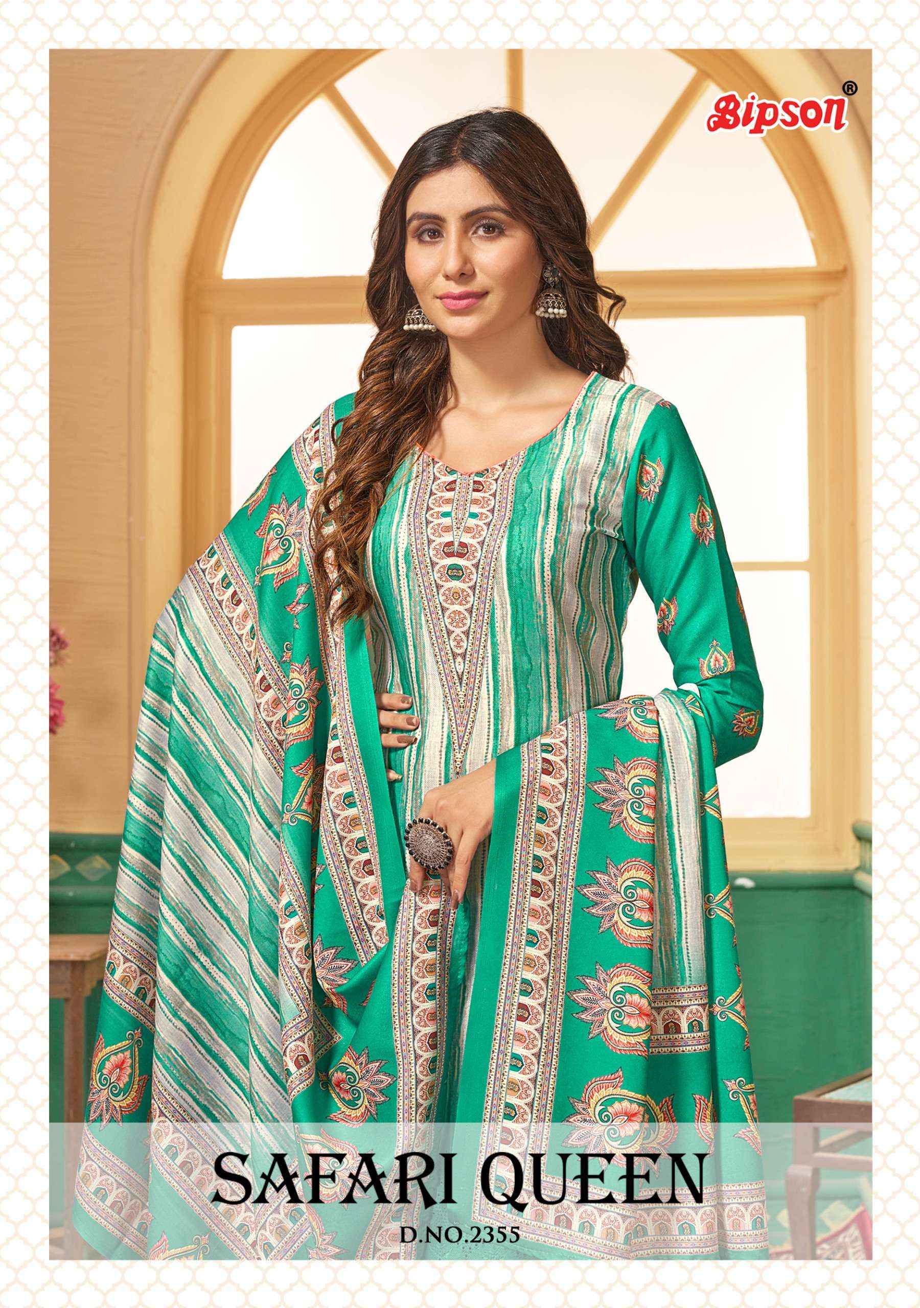 Bipson Safari Queen 2355 Pashmina Dress Material 4 pcs Catalogue