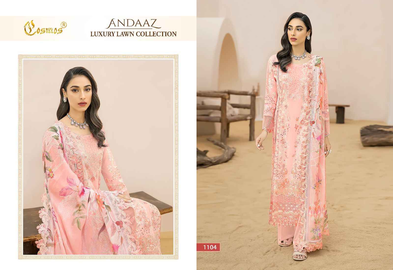 Cosmos Andaaz Luxury Lawn Collection Lawn Cotton Dress Material 6 pcs Catalogue