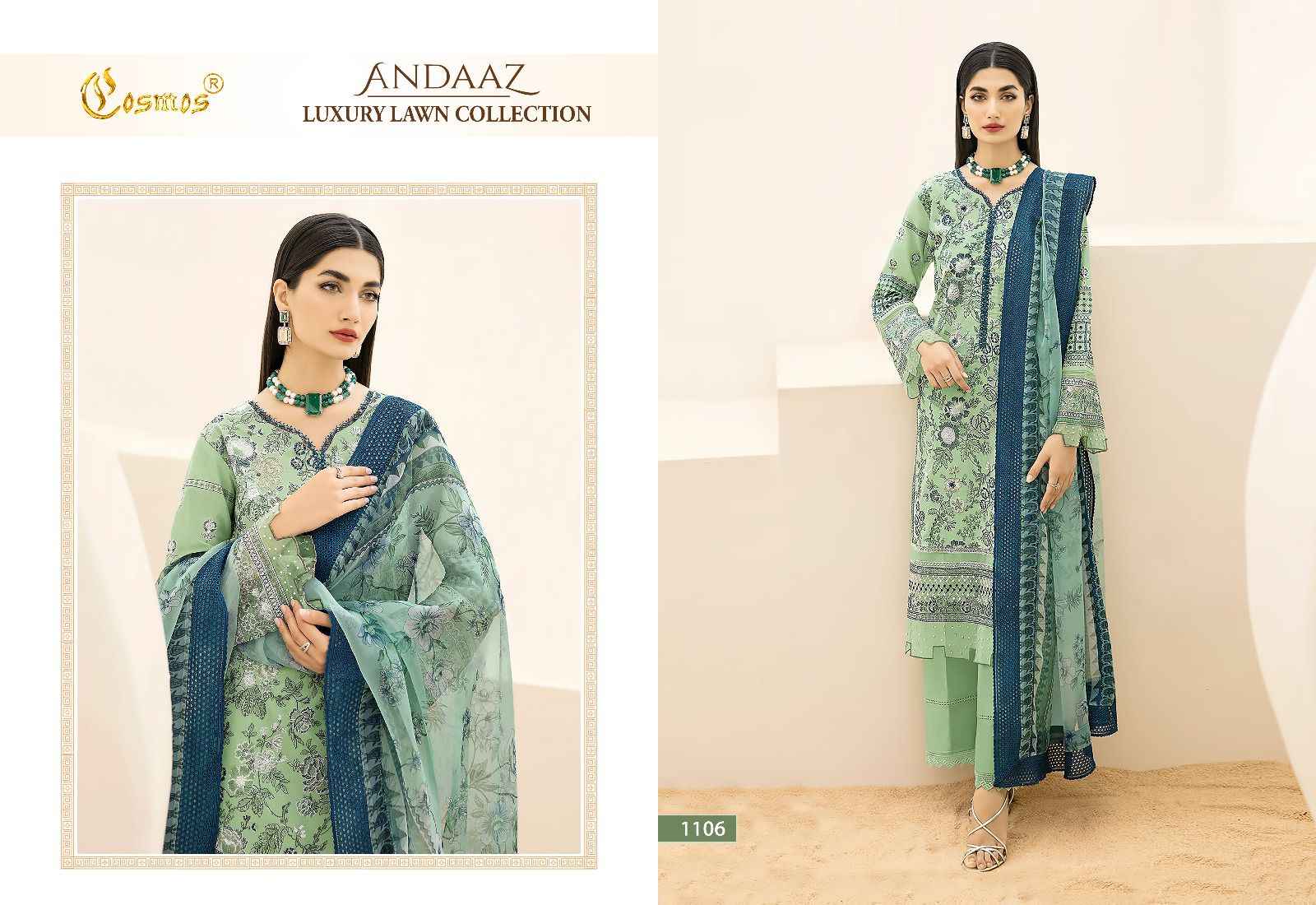 Cosmos Andaaz Luxury Lawn Collection Lawn Cotton Dress Material 6 pcs Catalogue