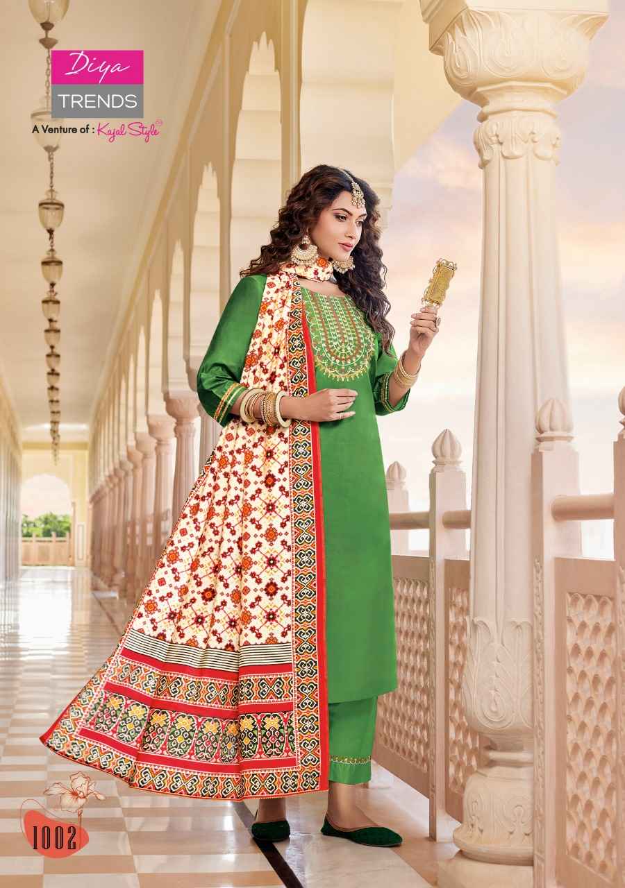 Diya Trends Veera Vol 1 Chanderi Kurti Combo 8 pcs Catalogue