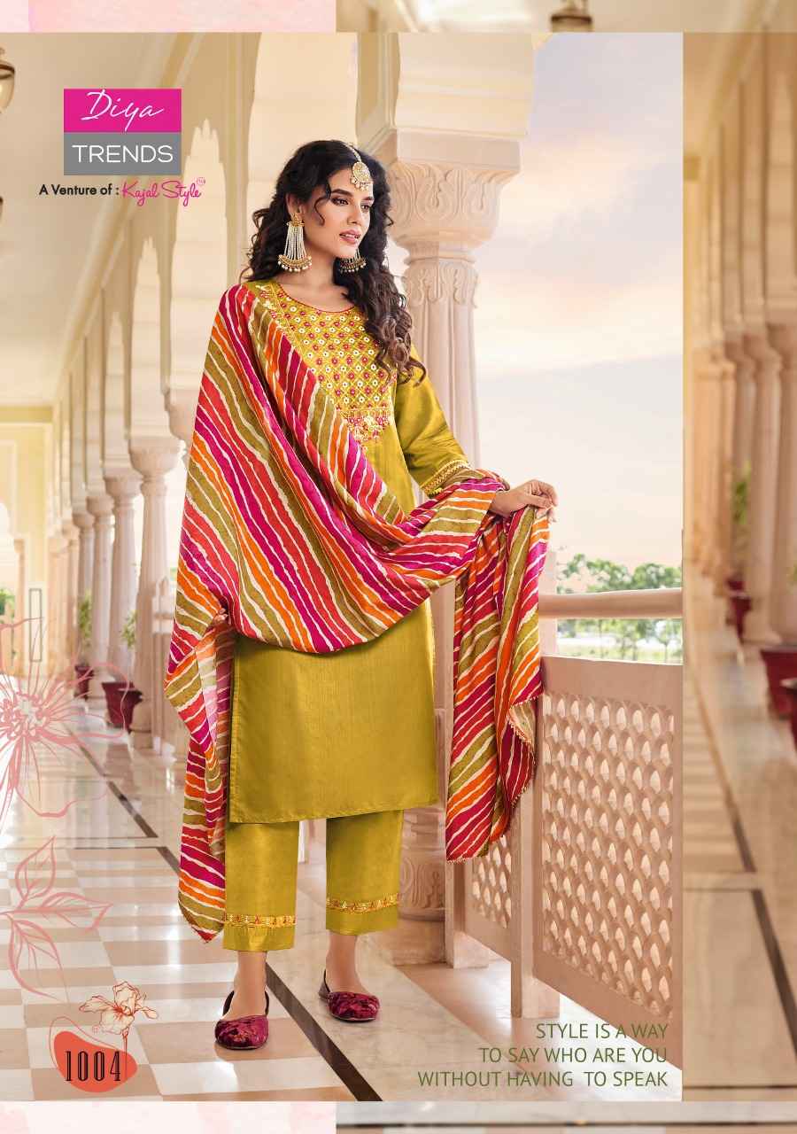 Diya Trends Veera Vol 1 Chanderi Kurti Combo 8 pcs Catalogue