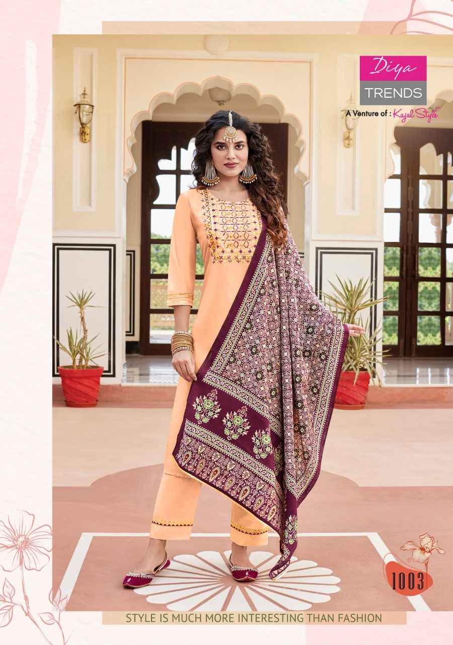 Diya Trends Veera Vol 1 Chanderi Kurti Combo 8 pcs Catalogue