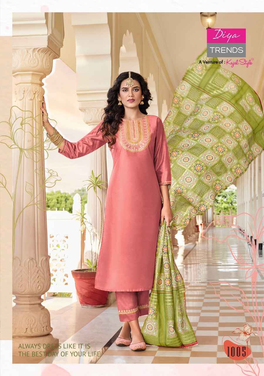 Diya Trends Veera Vol 1 Chanderi Kurti Combo 8 pcs Catalogue
