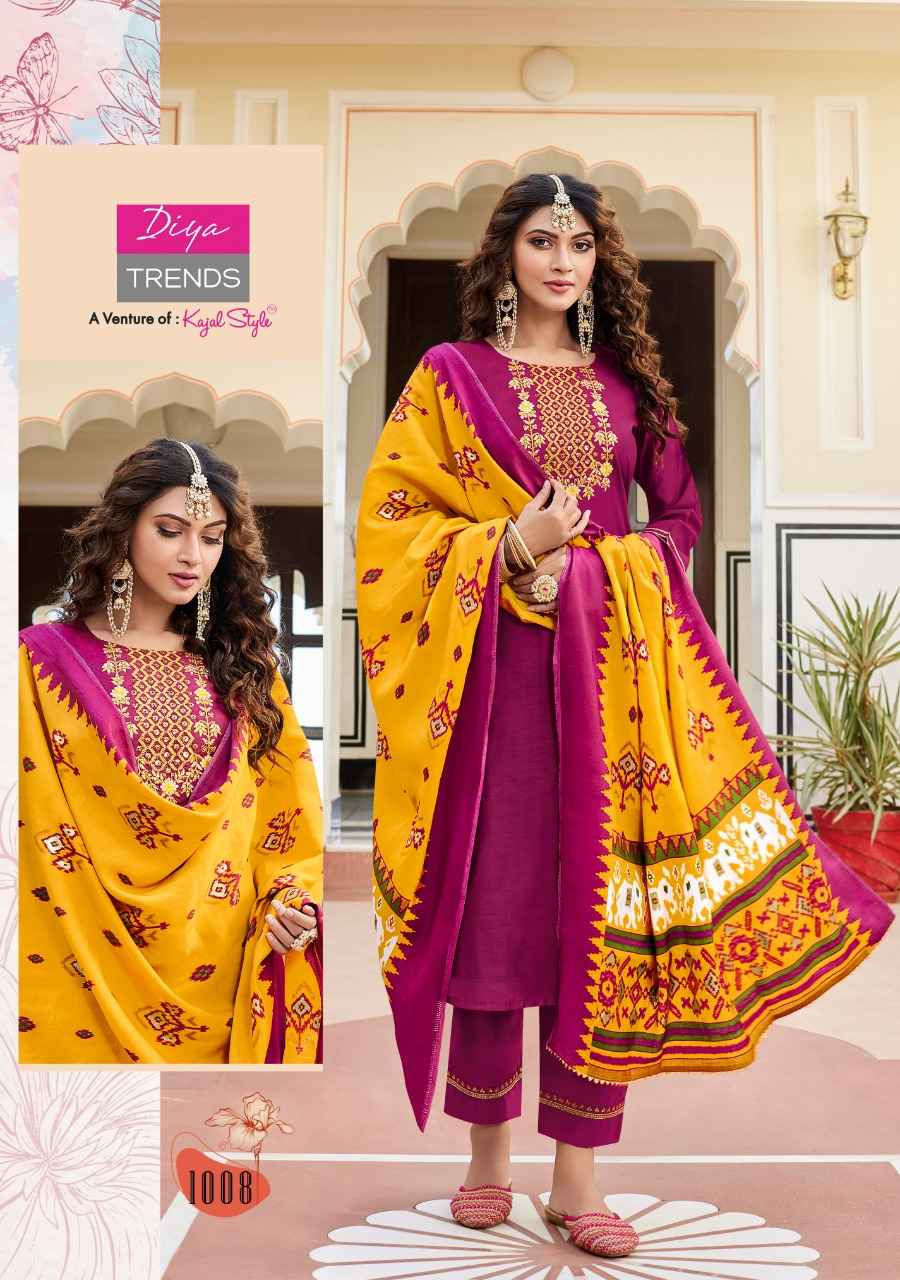 Diya Trends Veera Vol 1 Chanderi Kurti Combo 8 pcs Catalogue