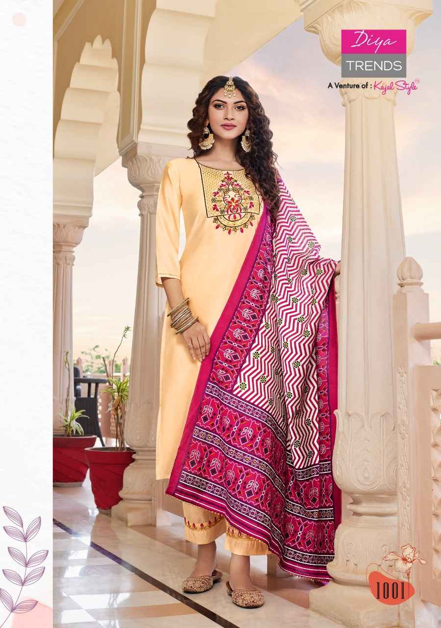Diya Trends Veera Vol 1 Chanderi Kurti Combo 8 pcs Catalogue