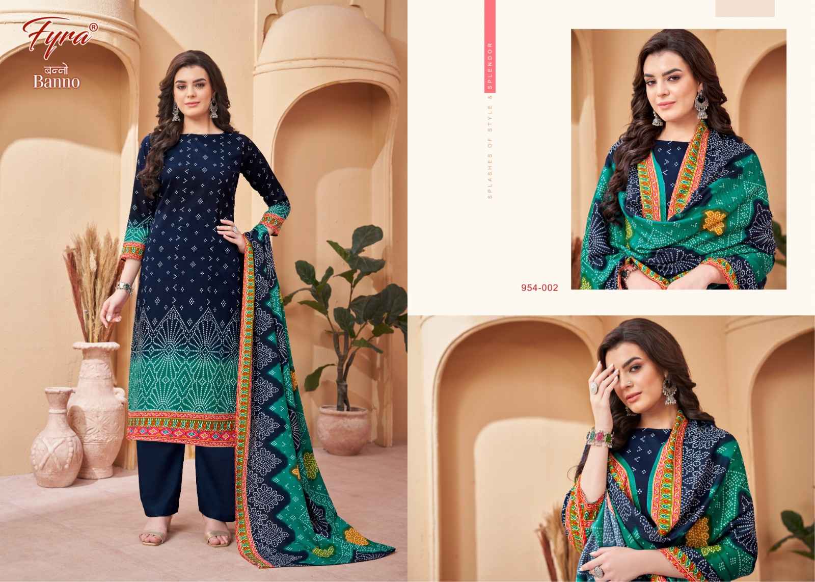 Fyra Designing Hub Banno Pashmina Dress Material 8 pcs Catalogue