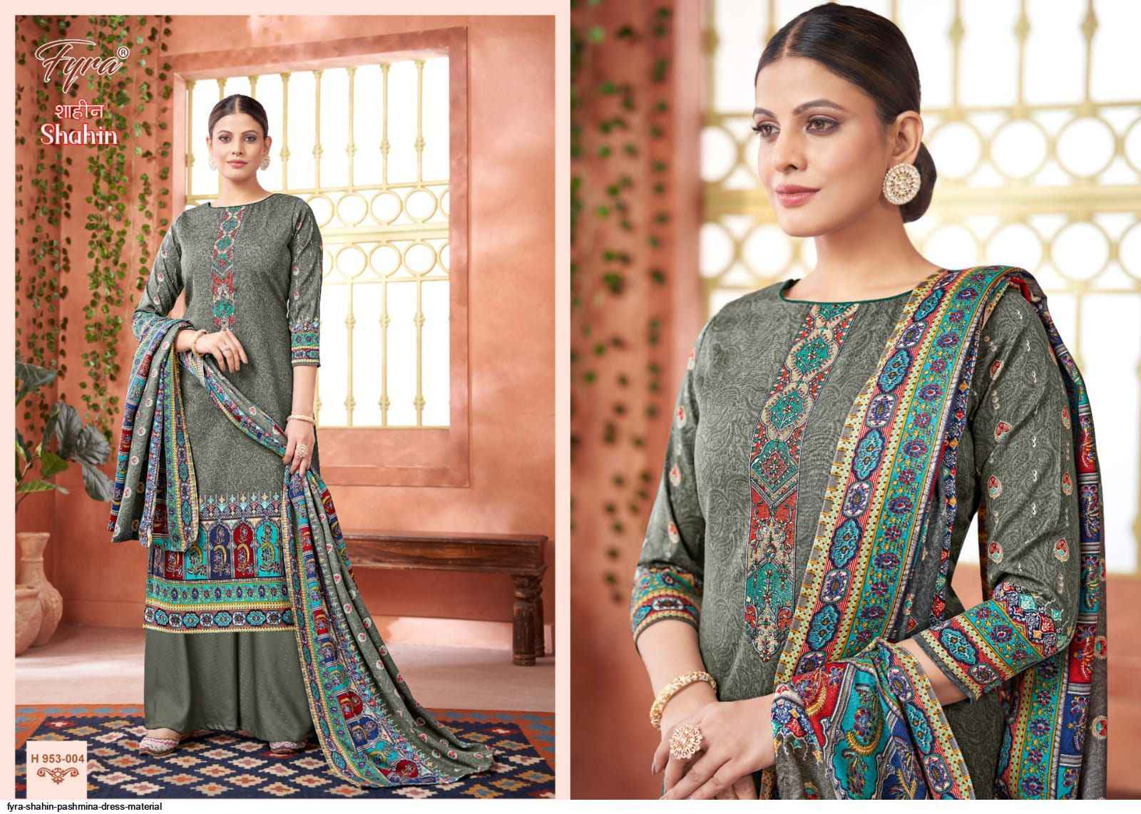 Fyra Shahin Pashmina Dress Material 8 pcs Catalogue