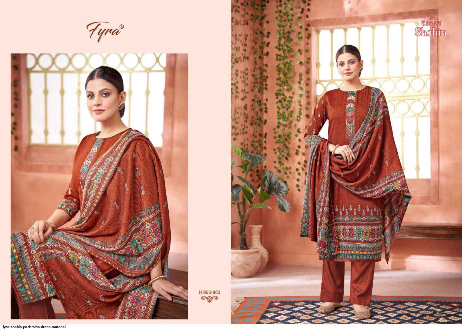 Fyra Shahin Pashmina Dress Material 8 pcs Catalogue
