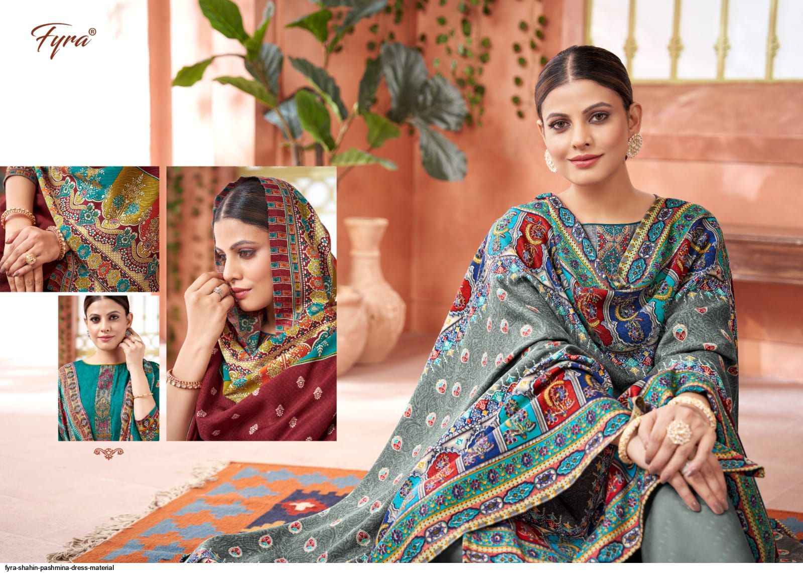Fyra Shahin Pashmina Dress Material 8 pcs Catalogue
