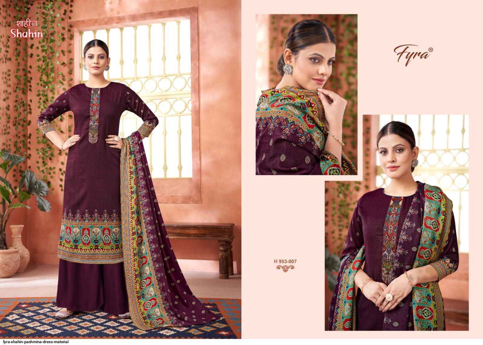Fyra Shahin Pashmina Dress Material 8 pcs Catalogue