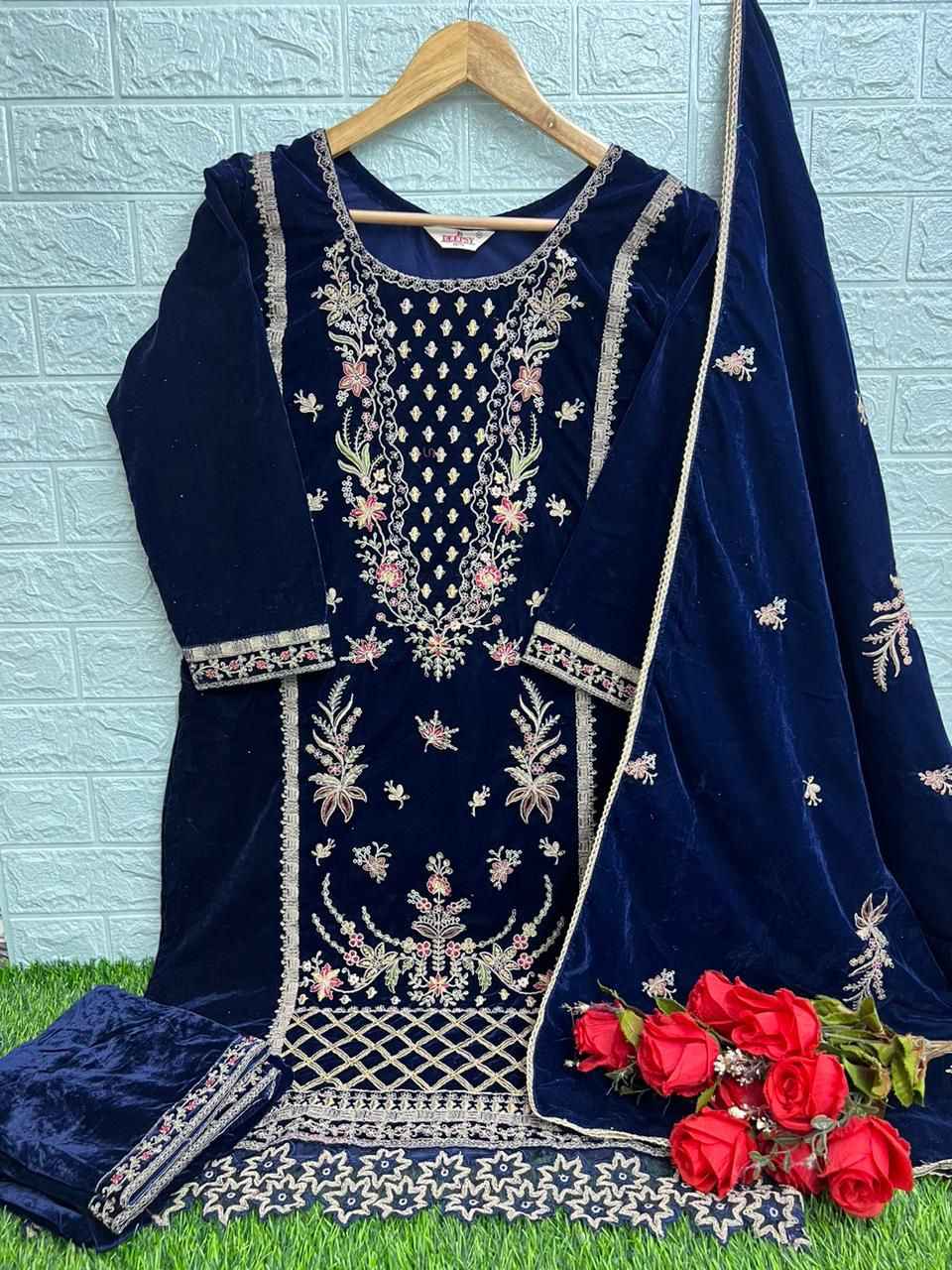 Gull Jee Maria B Ready Made Collection Velvet Dress 6 pcs Catalogue