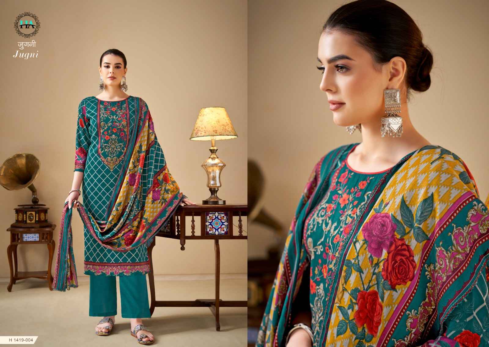 Harshit Fashion Hub Jugni Pashmina Dress Material 6 pcs Catalogue