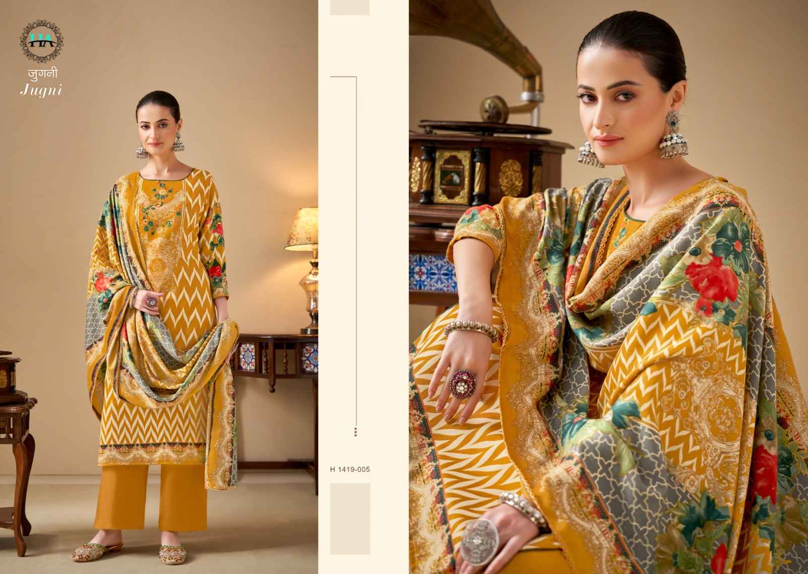 Harshit Fashion Hub Jugni Pashmina Dress Material 6 pcs Catalogue