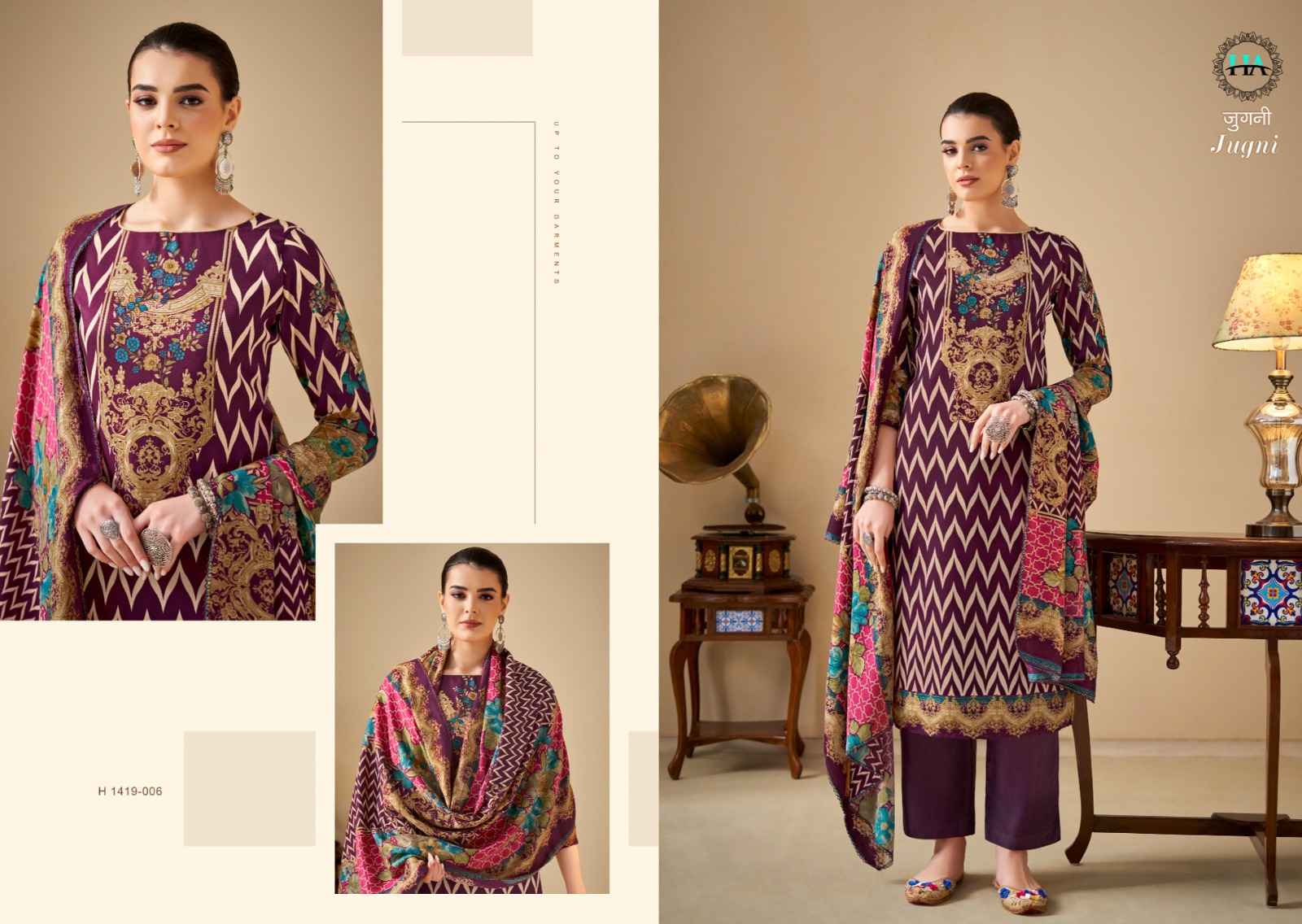 Harshit Fashion Hub Jugni Pashmina Dress Material 6 pcs Catalogue
