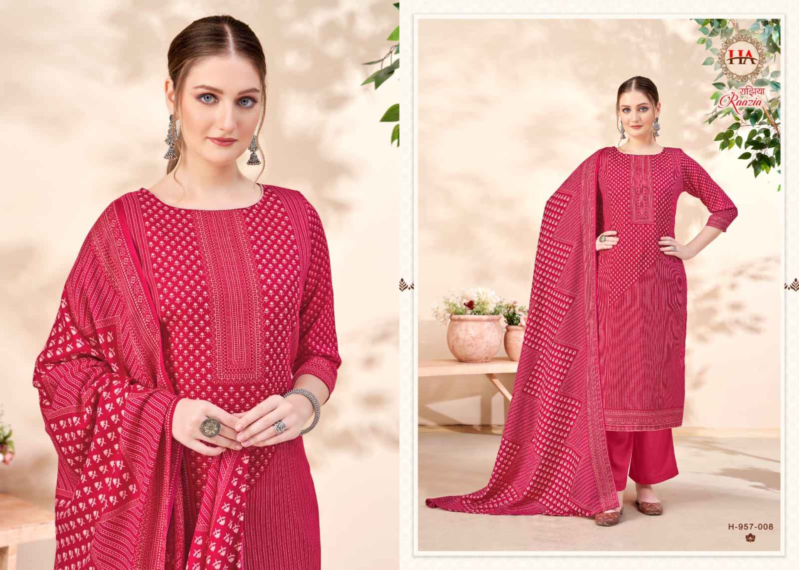 Harshit Fashion Hub Raazia Pashmina Dress Material 8 pcs Catalogue