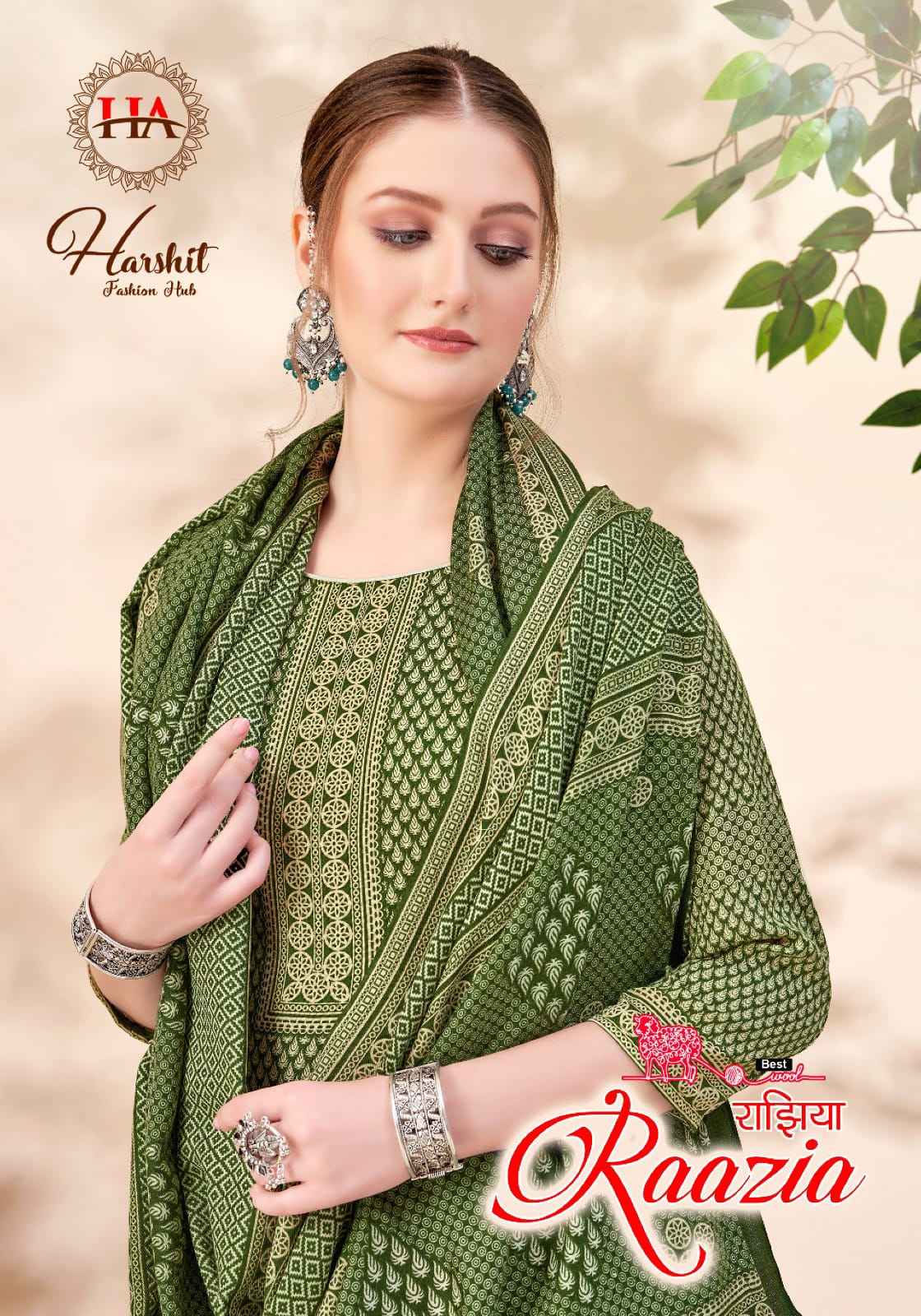 Harshit Fashion Hub Raazia Pashmina Dress Material 8 pcs Catalogue