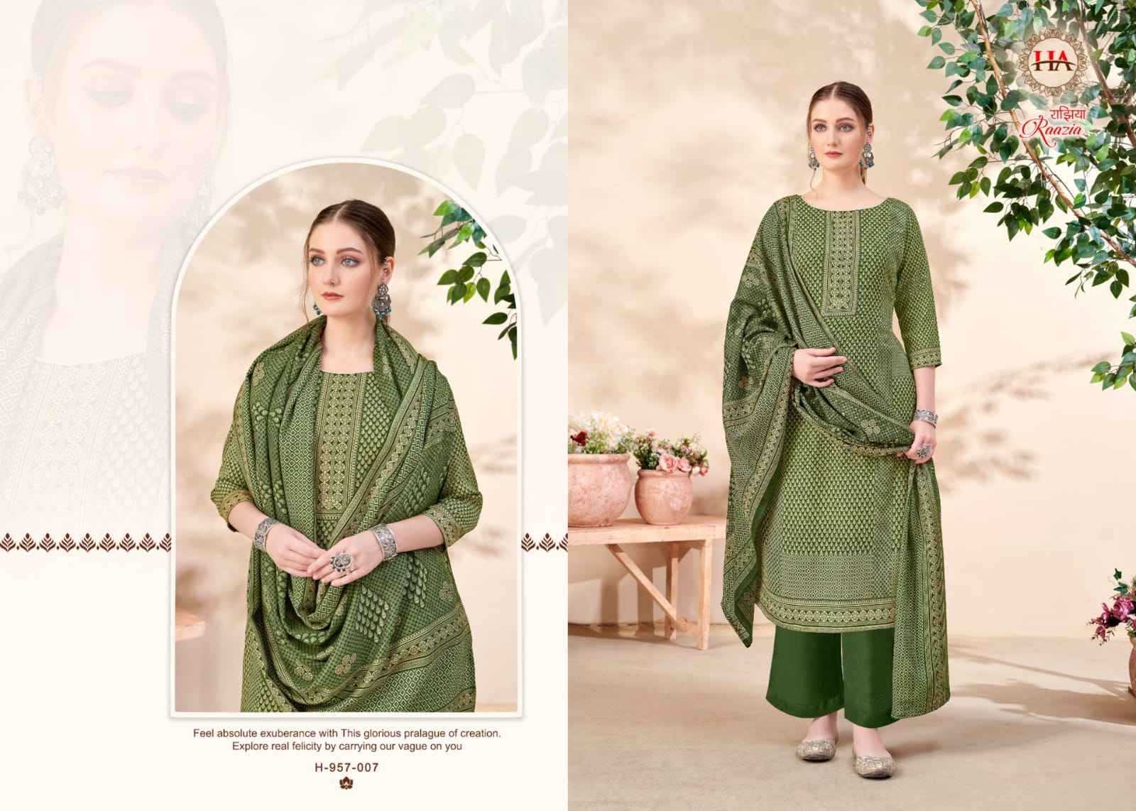 Harshit Fashion Hub Raazia Pashmina Dress Material 8 pcs Catalogue