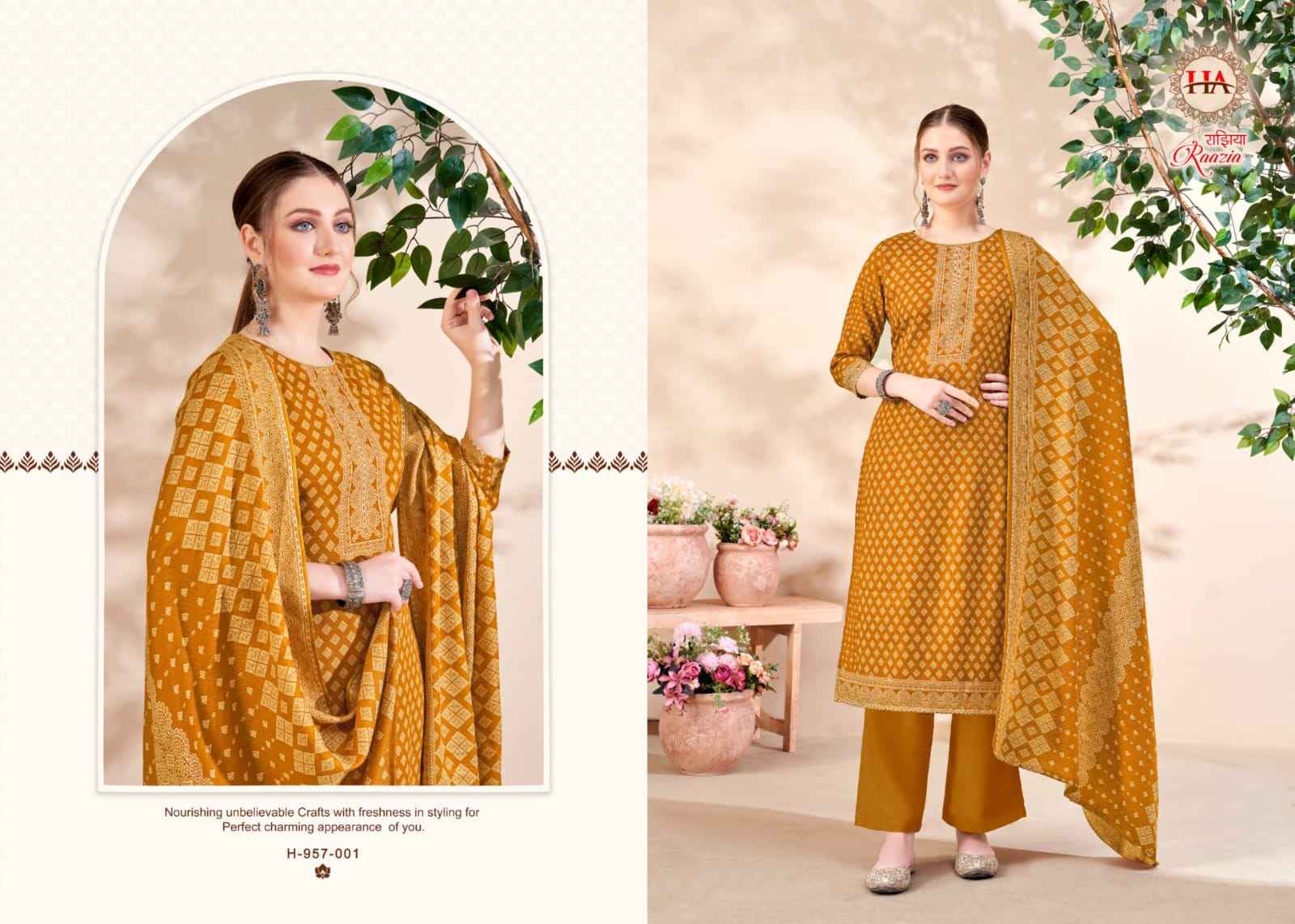 Harshit Fashion Hub Raazia Pashmina Dress Material 8 pcs Catalogue
