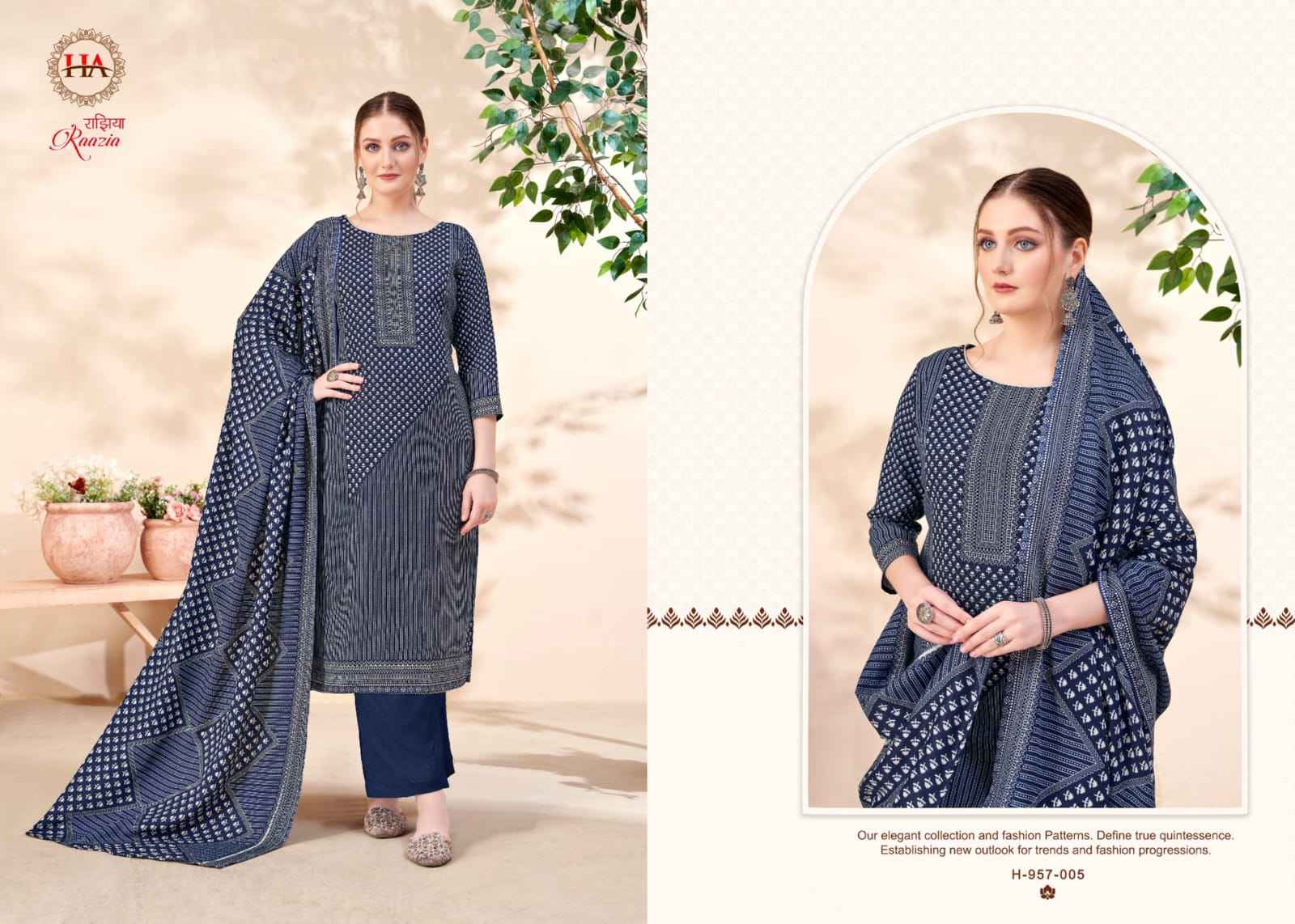 Harshit Fashion Hub Raazia Pashmina Dress Material 8 pcs Catalogue