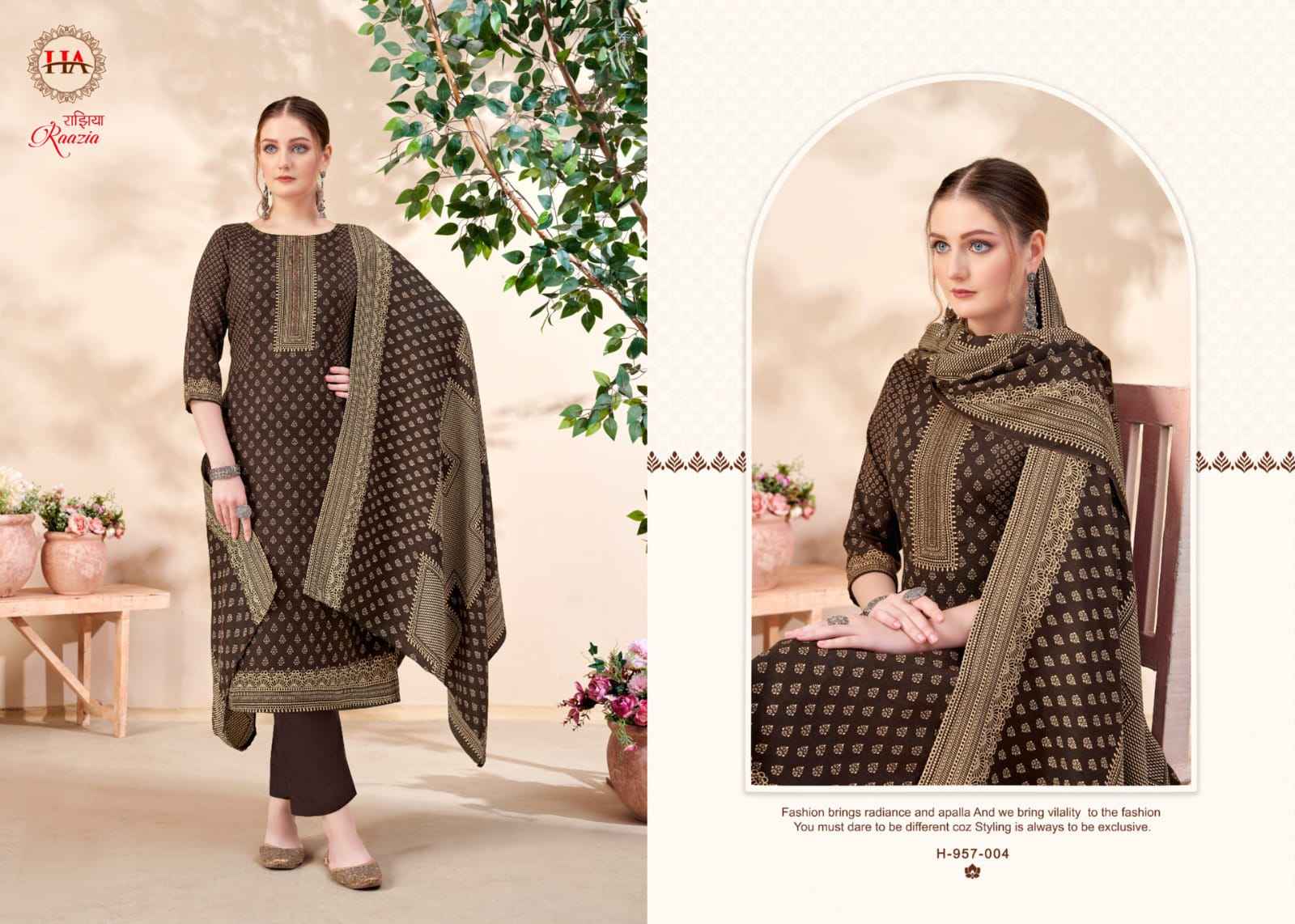 Harshit Fashion Hub Raazia Pashmina Dress Material 8 pcs Catalogue