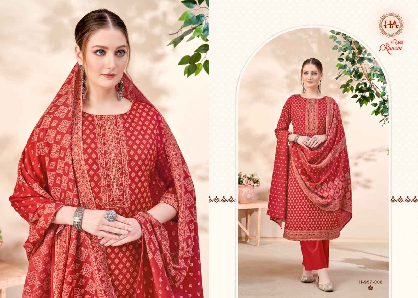 Harshit Fashion Hub Raazia Pashmina Dress Material 8 pcs Catalogue
