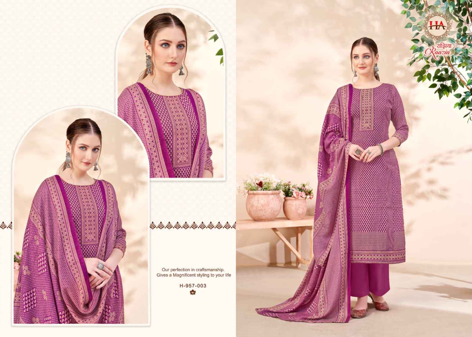 Harshit Fashion Hub Raazia Pashmina Dress Material 8 pcs Catalogue