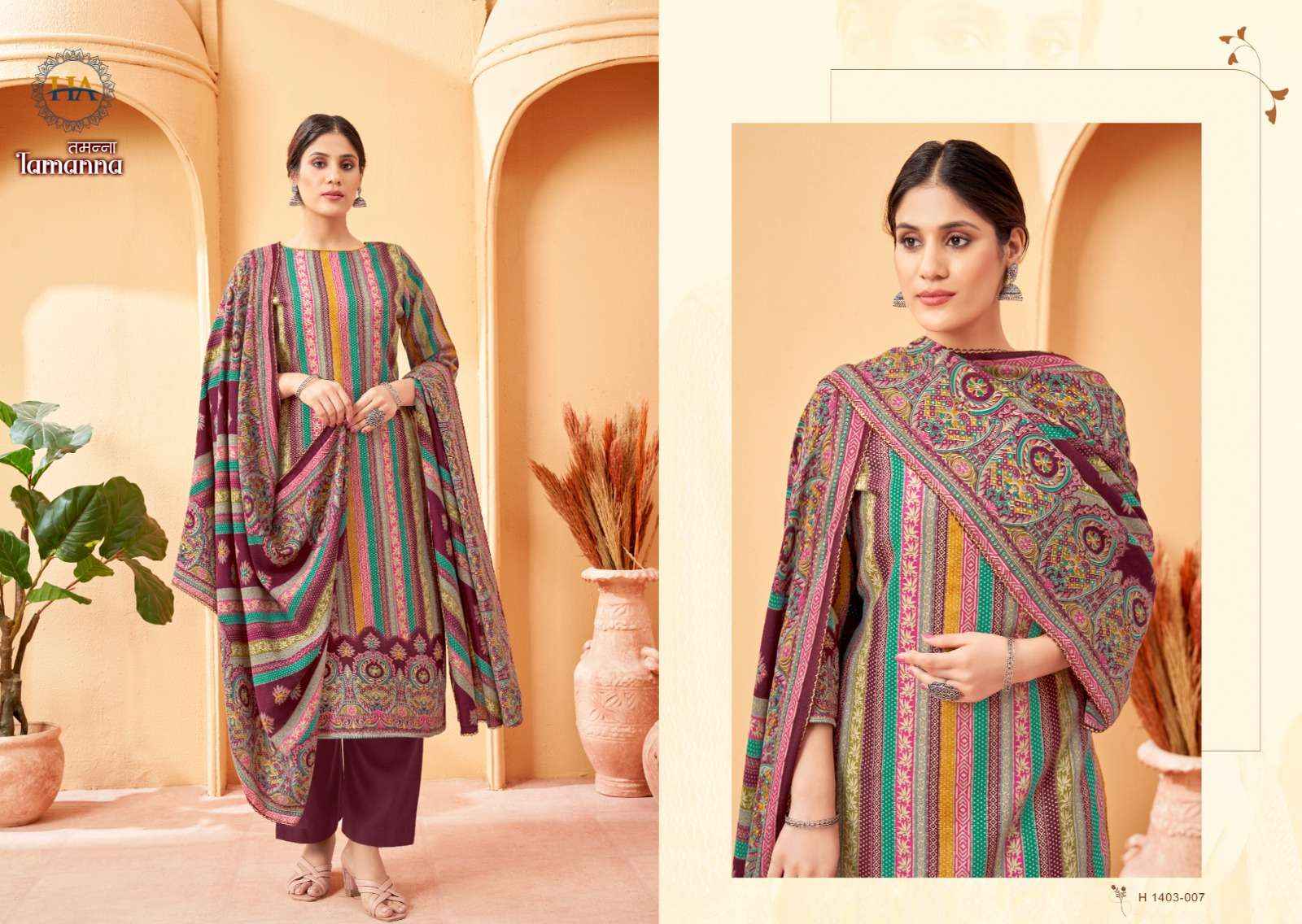Harshit Fashion Tamanna Pashmina Dress Material 8 pcs Catalogue