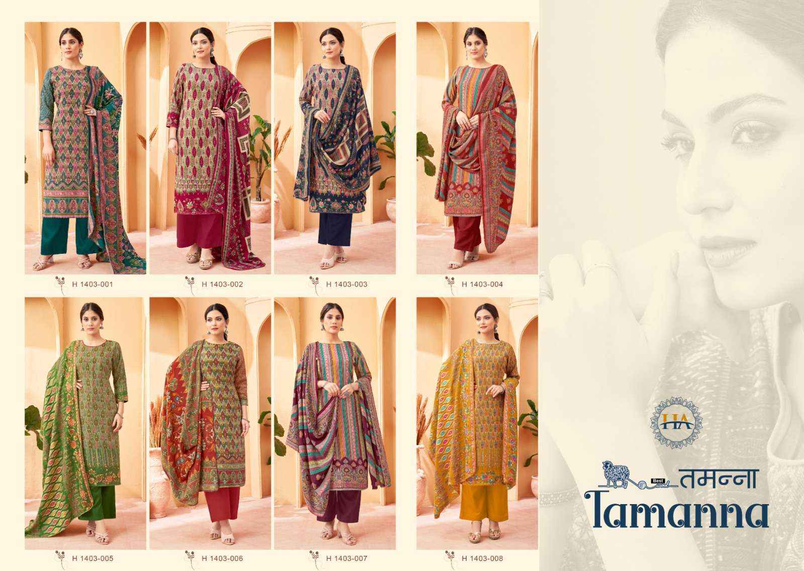 Harshit Fashion Tamanna Pashmina Dress Material 8 pcs Catalogue
