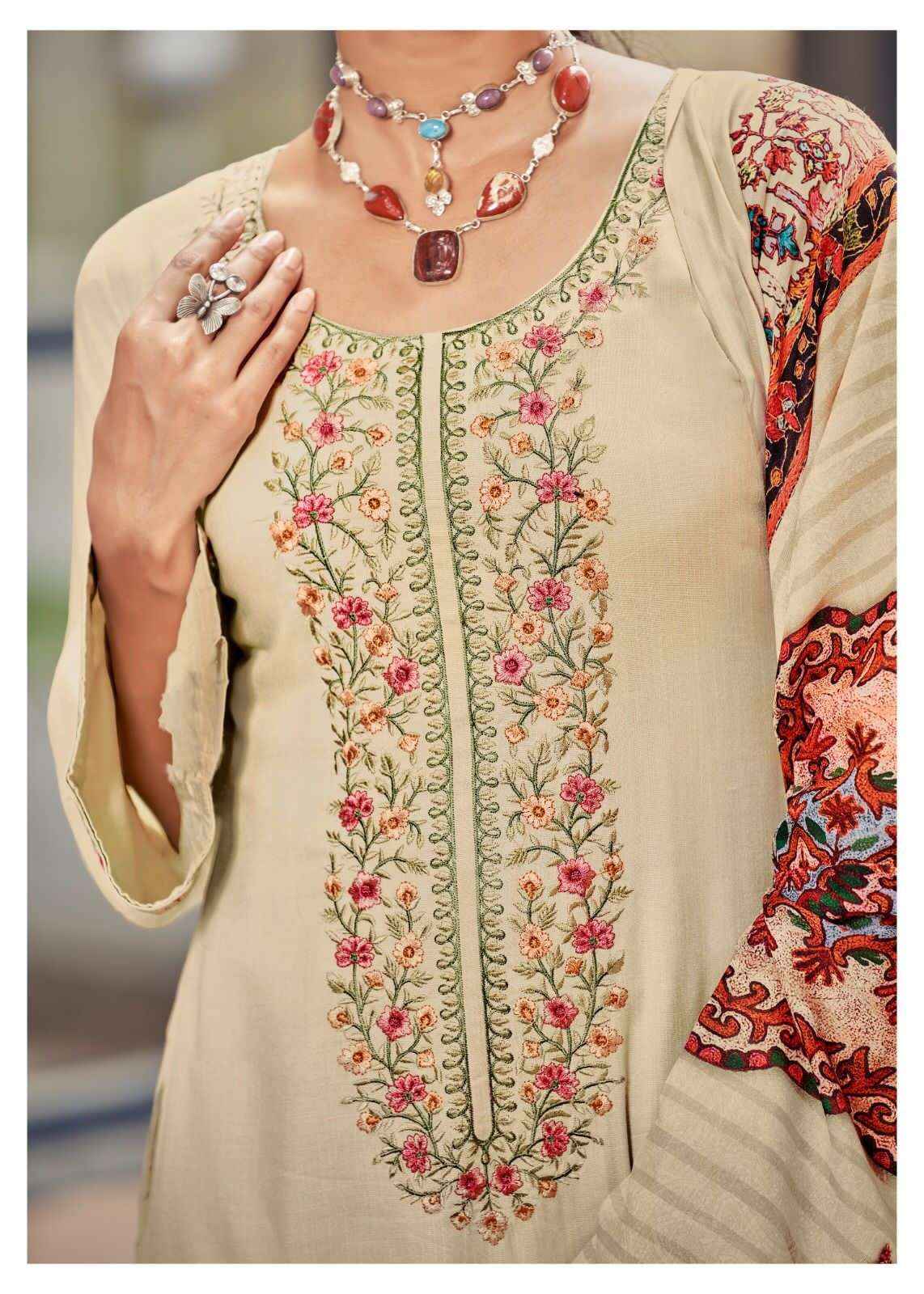 Hermitage Begum Rayon Slub Dress Material 5 pcs Catalogue
